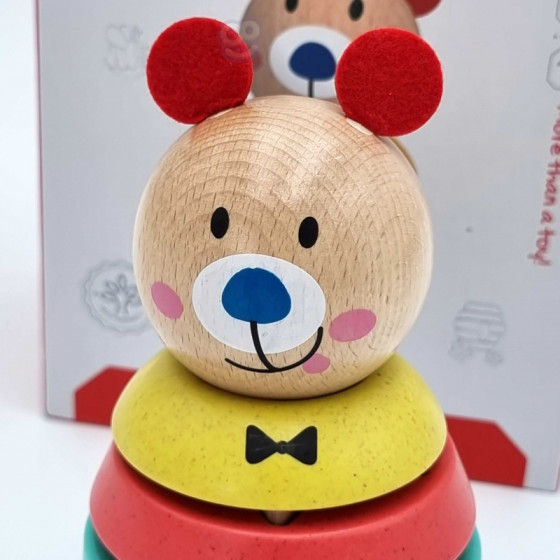 Układanka piramidka Miś 11 el. / Tooky toy