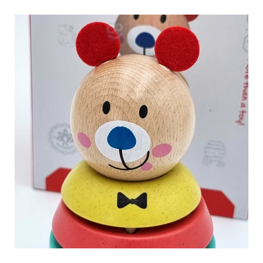 Układanka piramidka Miś 11 el. / Tooky toy