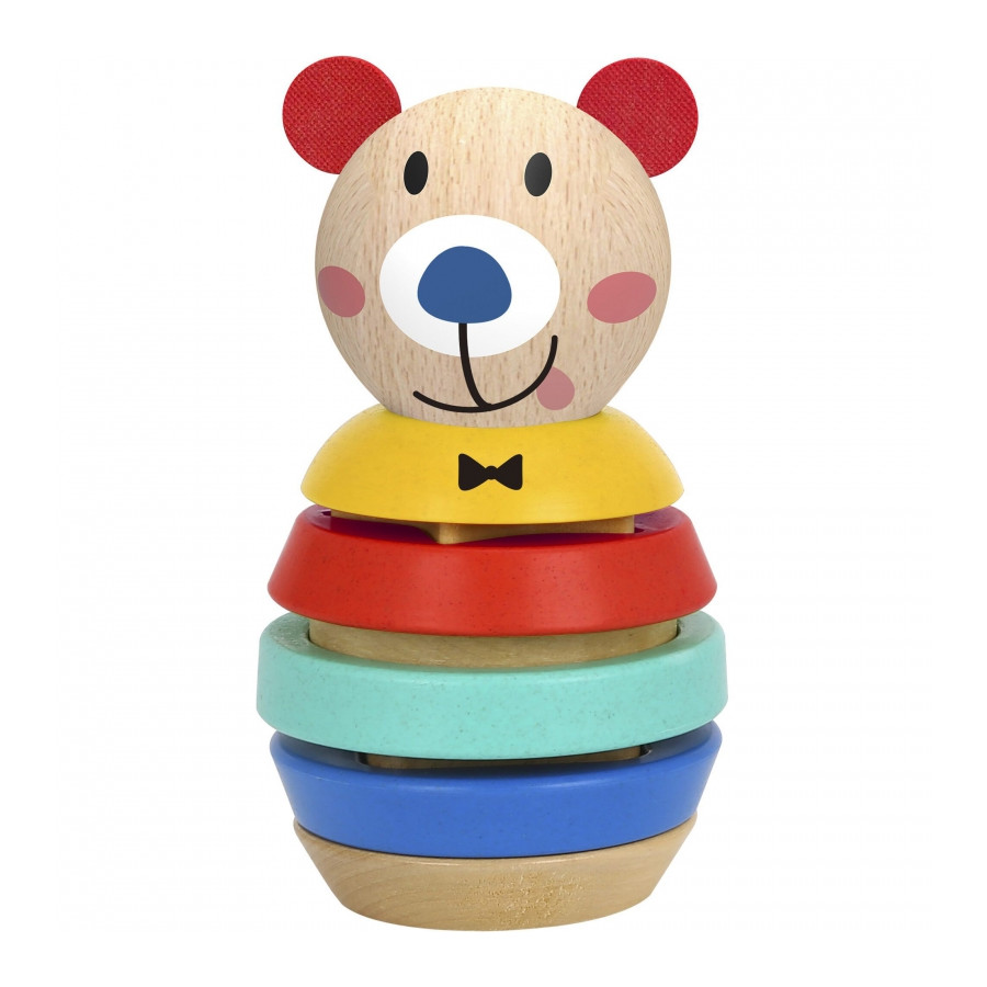 Układanka piramidka Miś 11 el. / Tooky toy Układanka piramidka Miś 11 el. / Tooky toy