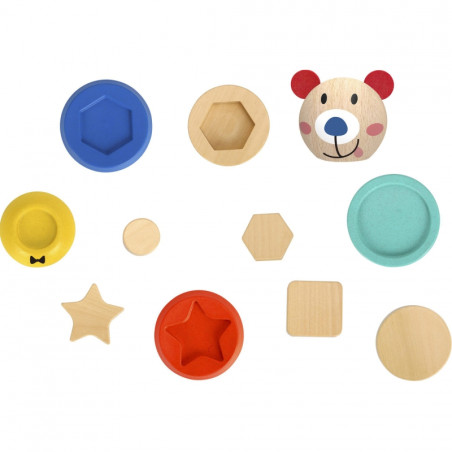 Układanka piramidka Miś 11 el. / Tooky toy