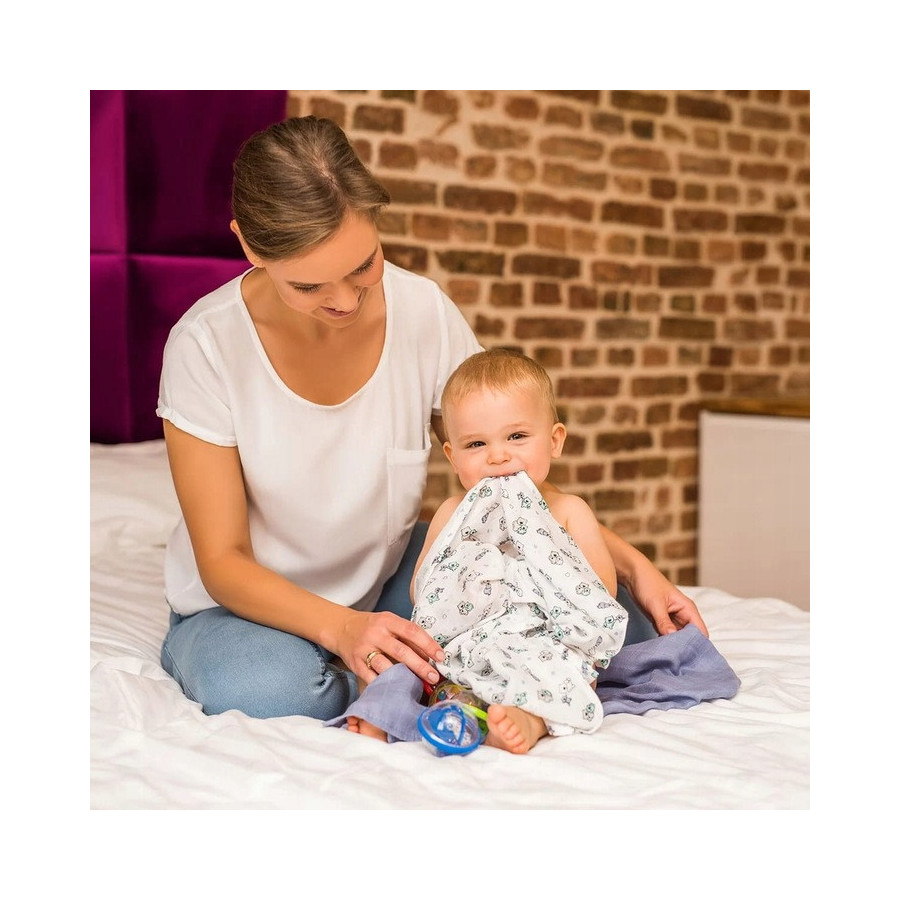 Pieluszki z włókien bambusa organicznego 3 szt. Szare / Babyono