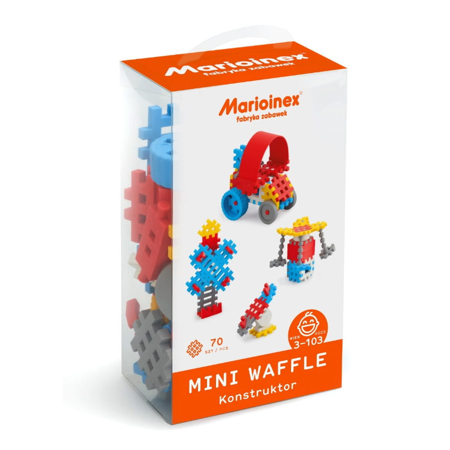 Klocki Mini waffle konstruktor (chÅ‚opiec) 70 el. / Marioinex