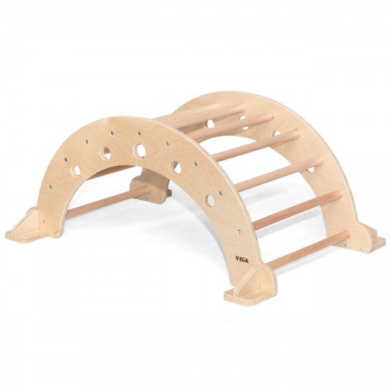 Drewniany bujak z drabink膮 do sal integracji sensorycznej / Viga