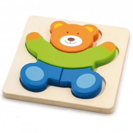 Drewniane puzzle maluszka Miś 4 el. / Viga