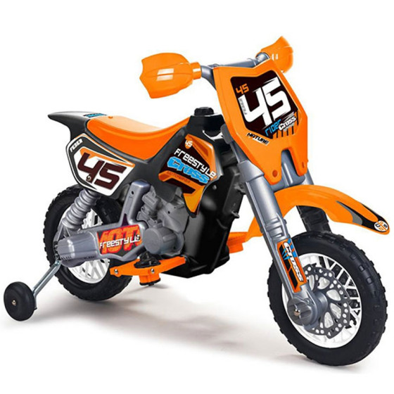 Motocykl na akumulator Cross Pomarańczowy 6V / Feber