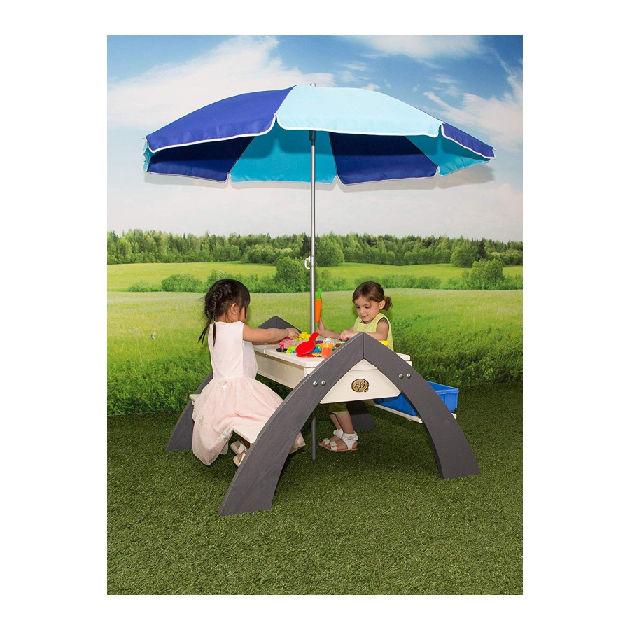 Drewniany stół piknikowy z parasolem Delta / Axi