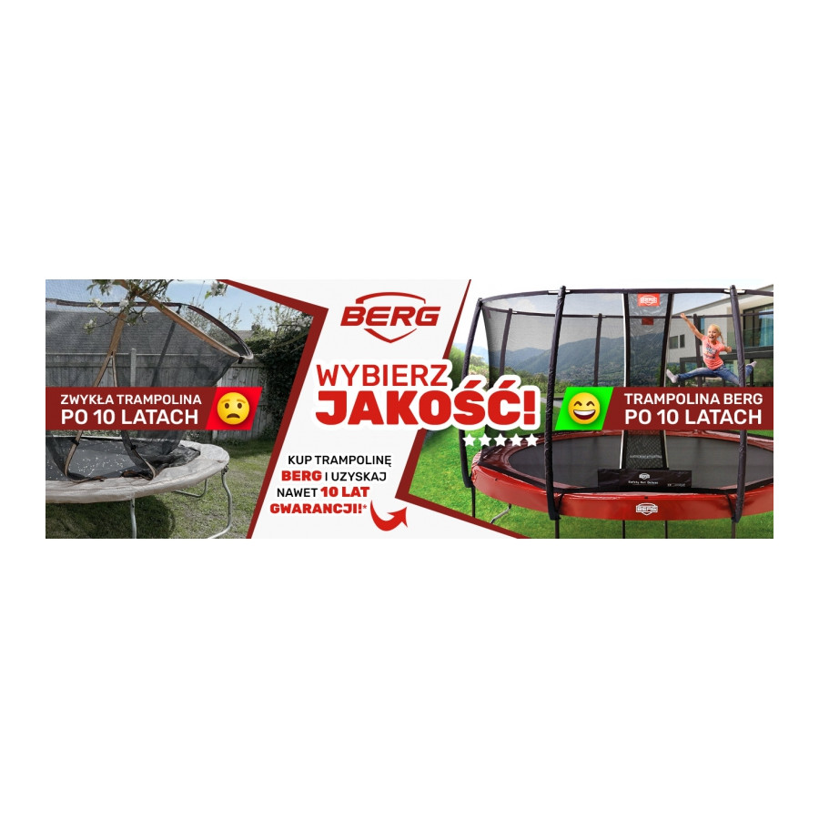 Trampolina Favorit Grey 270 cm + siatka Comfort / Berg