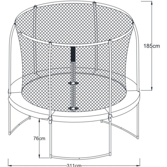 Trampolina Bostonn 305 cm + siatka / Axi