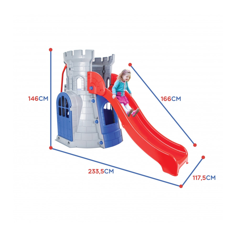 Wieża zamkowa ze zjeżdżalnią 166 cm / Woopie