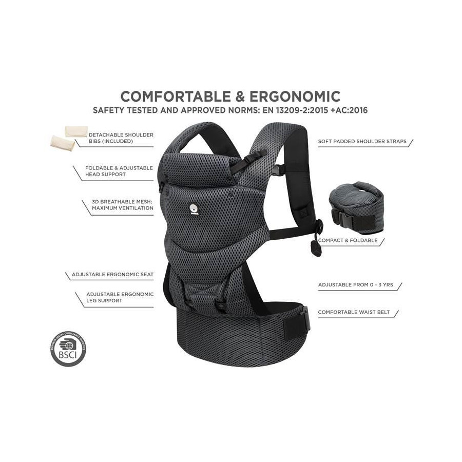 Nosidełko ergonomiczne Urban Comfort Black / Dooky