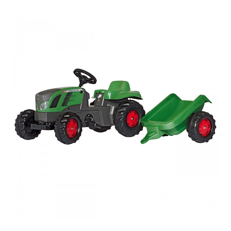 Duży traktor na pedały z przyczepką Fendt / Rolly toys