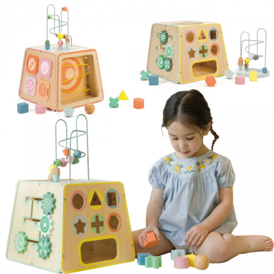 Kostka sensoryczno-edukacyjna 6w1 / Classic world