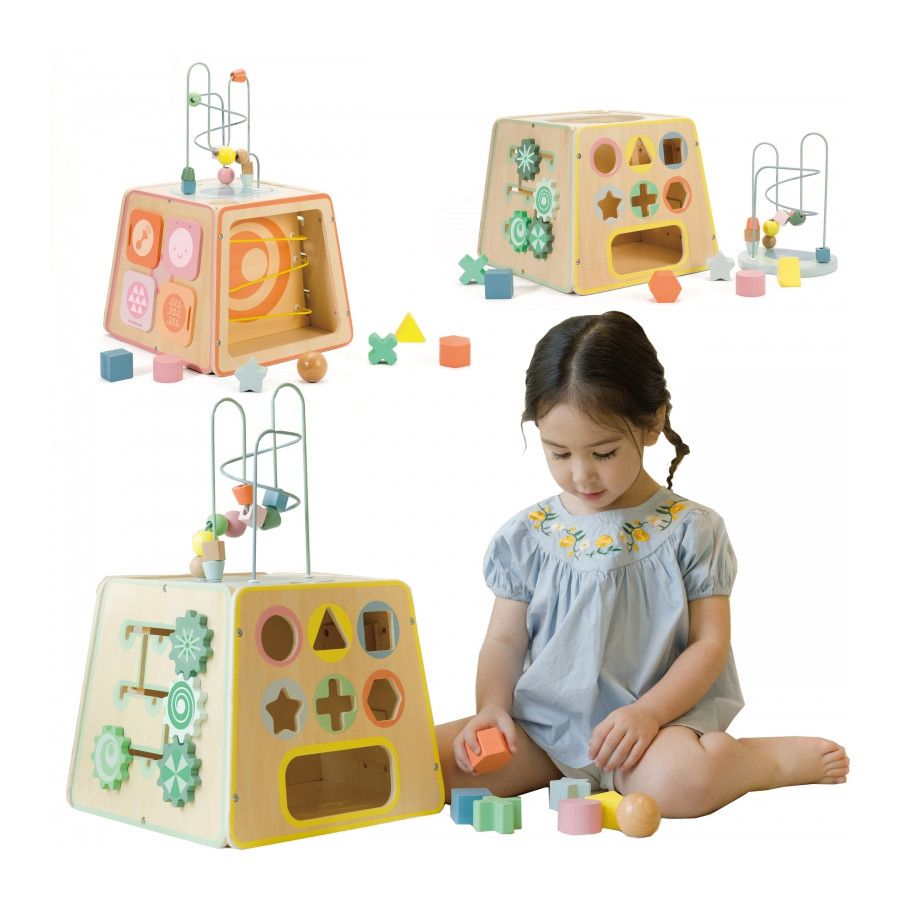Kostka sensoryczno-edukacyjna 6w1 / Classic world