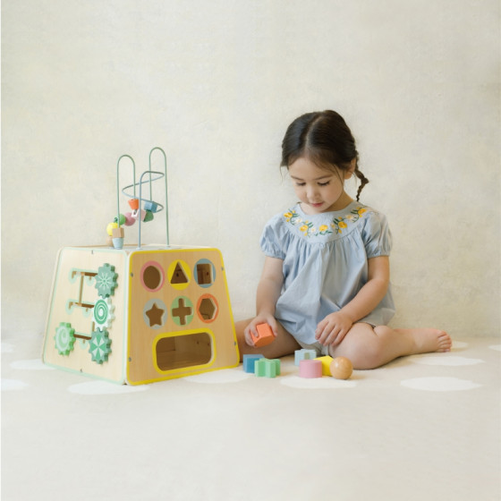 Kostka sensoryczno-edukacyjna 6w1 / Classic world