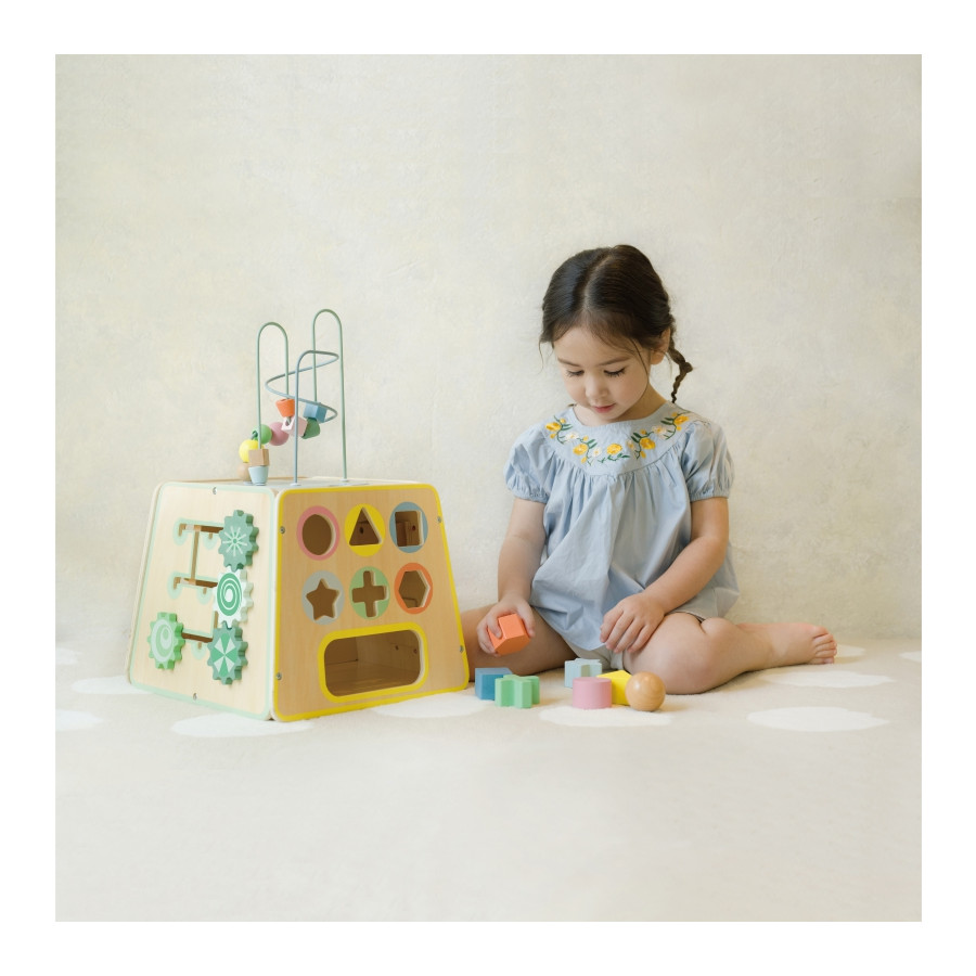 Kostka sensoryczno-edukacyjna 6w1 / Classic world