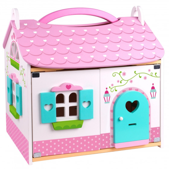 Różowy domek dla lalek + mebelki / Tooky toy