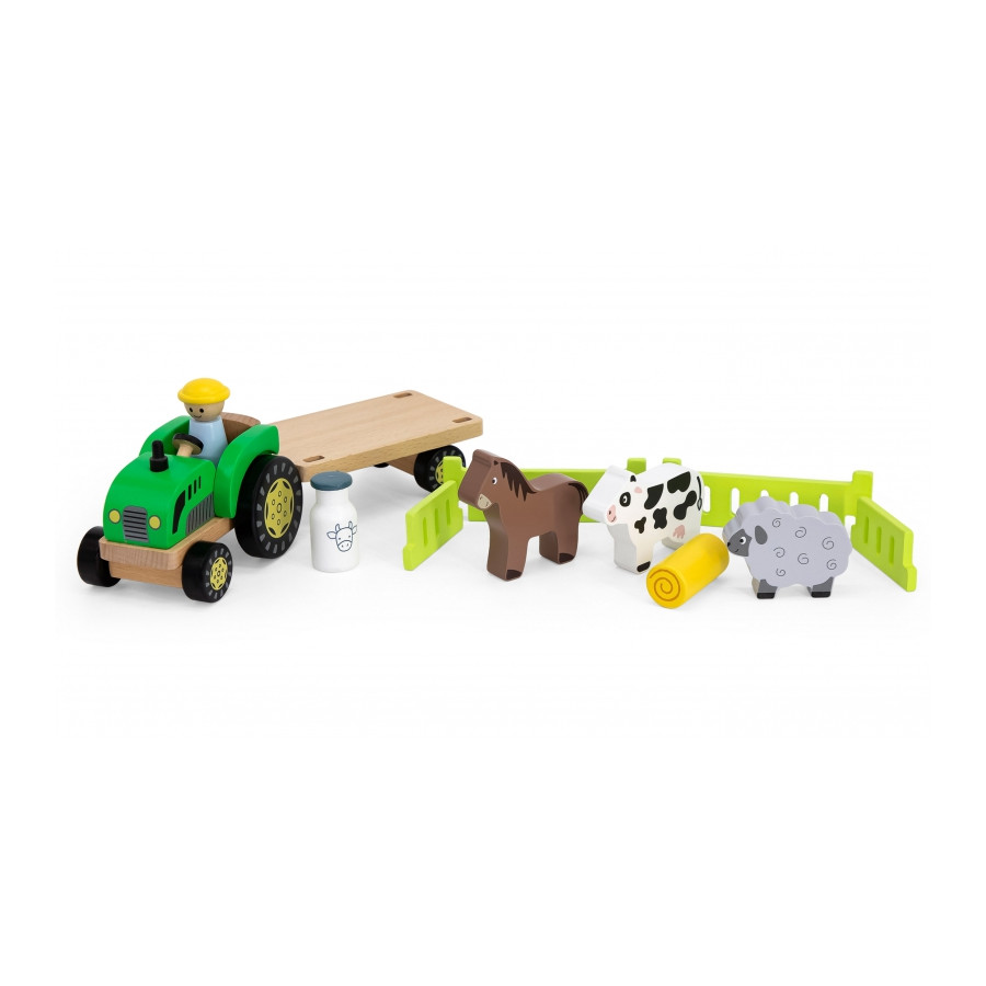 Traktor z przyczepką i zwierzątkami / Viga