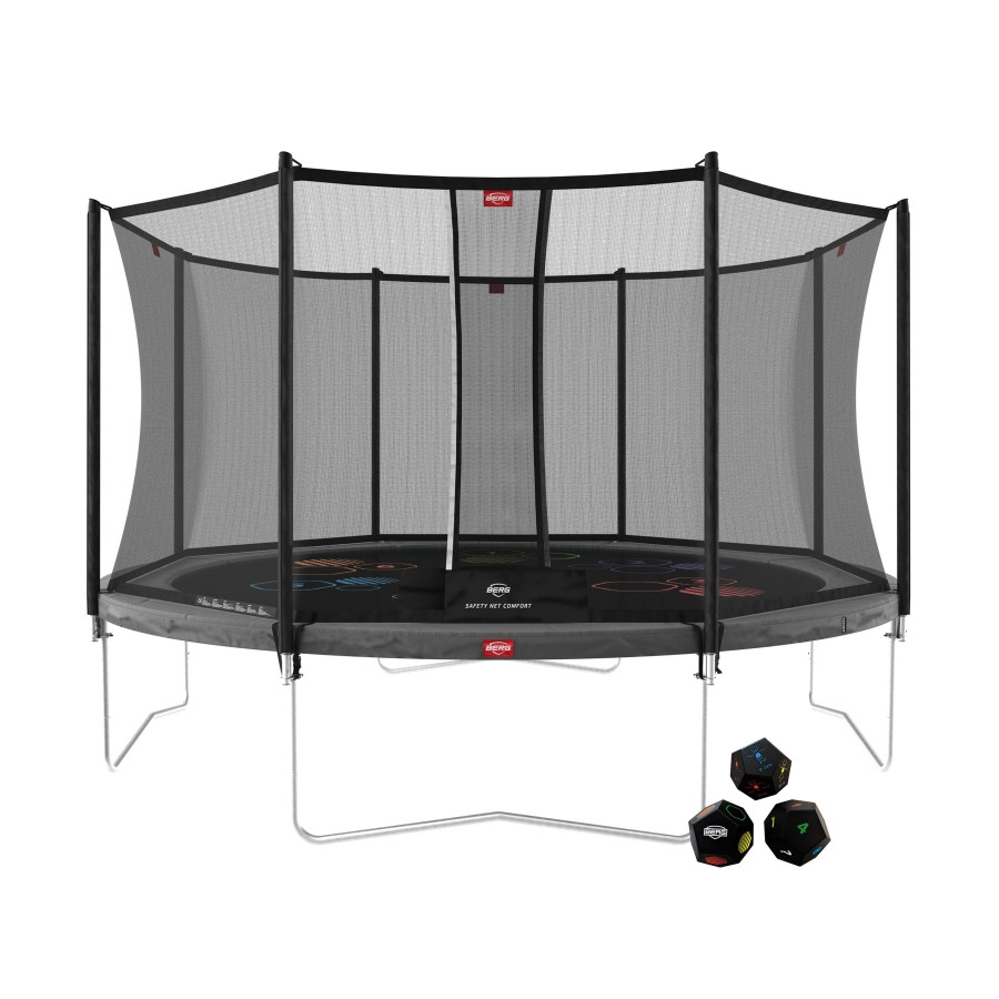 Trampolina Favorit Grey 430 cm + siatka bezpieczeństwa / Berg