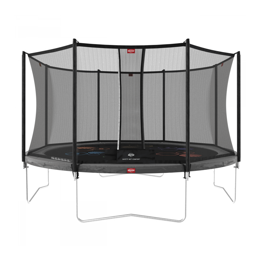 Trampolina Favorit Grey 430 cm + siatka bezpieczeństwa / Berg