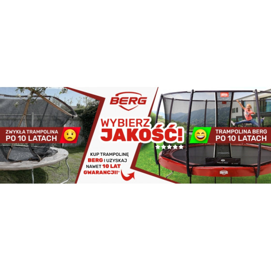 Trampolina Favorit Grey 430 cm + siatka bezpieczeństwa / Berg