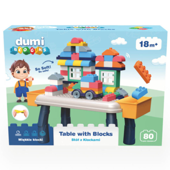 Solik z klockami Dumi Blocks 80 el. / Dumel