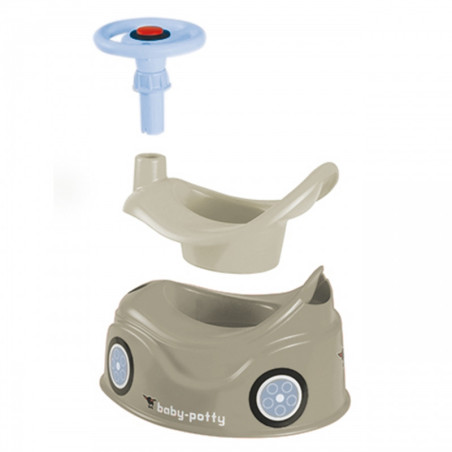 Nocnik z kierownicą New Bobby Car szary / Big