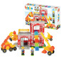 Klocki jeżyki Pin Bricks straż pożarna 100 el. + 2 figurki / Mochtoys
