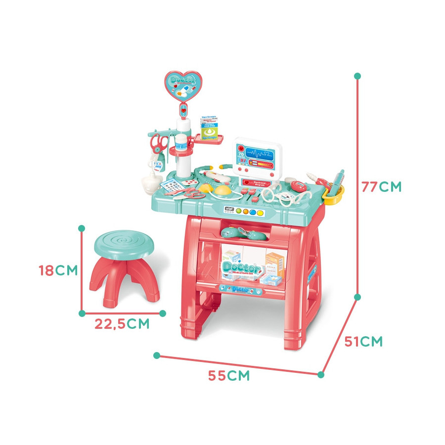 Interaktywny gabinet małego lekarza + 22 akc. / Woopie