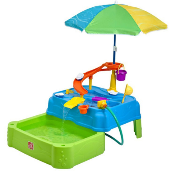 Stolik wodny ze zJeżdżalnią z basenem i parasolem / Step2