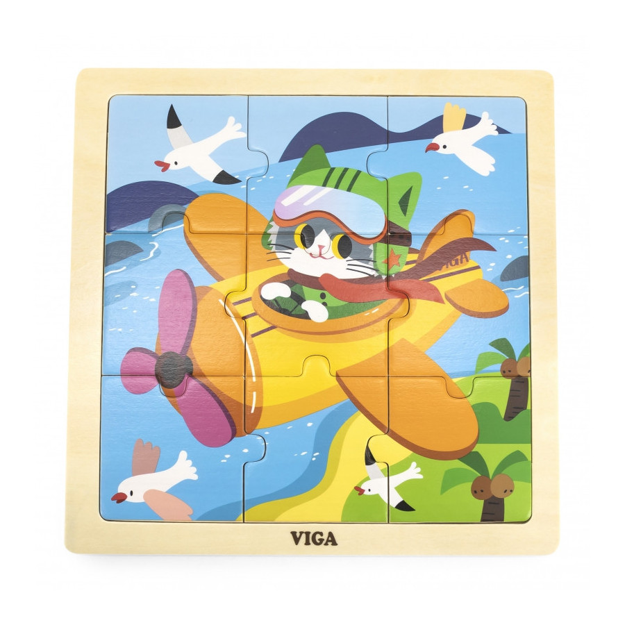 Puzzle samolot 9 el. / Viga