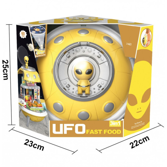 Sklep w kształcie ufo Fast Food 3w1 60 el. / Woopie