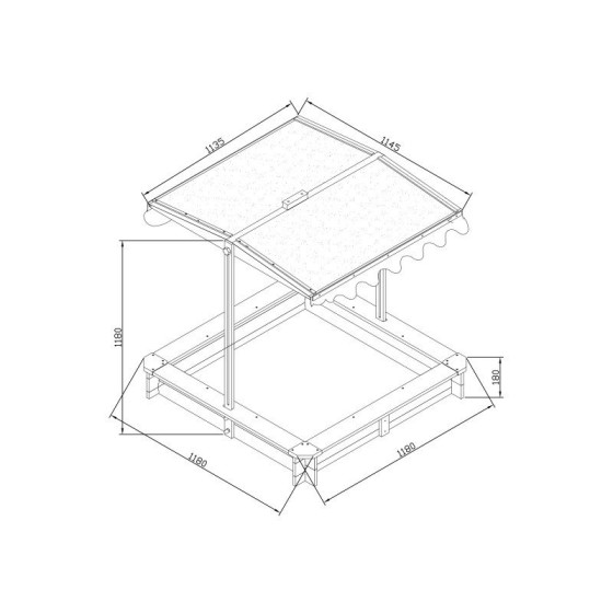 Piaskownica z regulowanym daszkiem Lily Sandpit / Axi