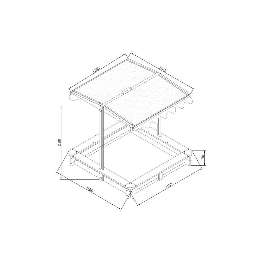 Piaskownica z regulowanym daszkiem Lily Sandpit / Axi
