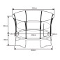 Trampolina Denver zielona 366 cm + siatka / Axi