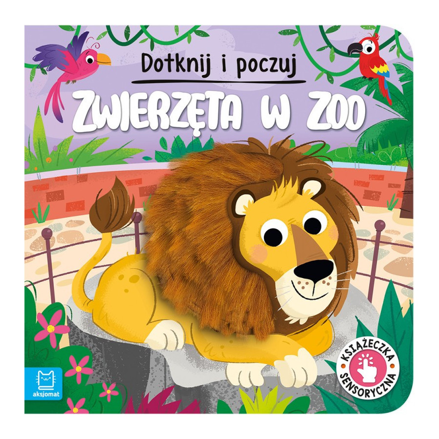 Dotykowa książeczka sensoryczna Zwierzęta w zoo / Aksjomat