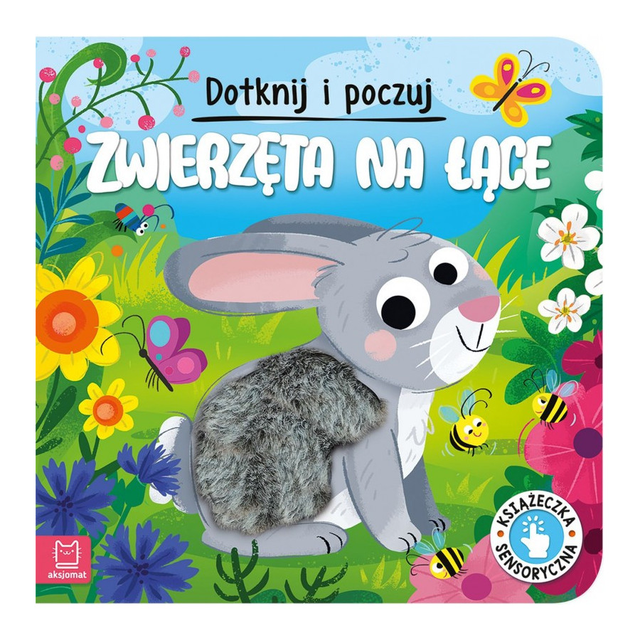 Dotykowa książeczka sensoryczna Zwierzęta na łące / Aksjomat