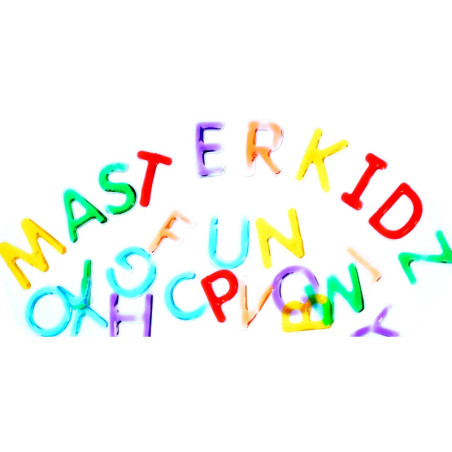 Zestaw literek i cyferek w przeźroczystych kolorach / Masterkidz