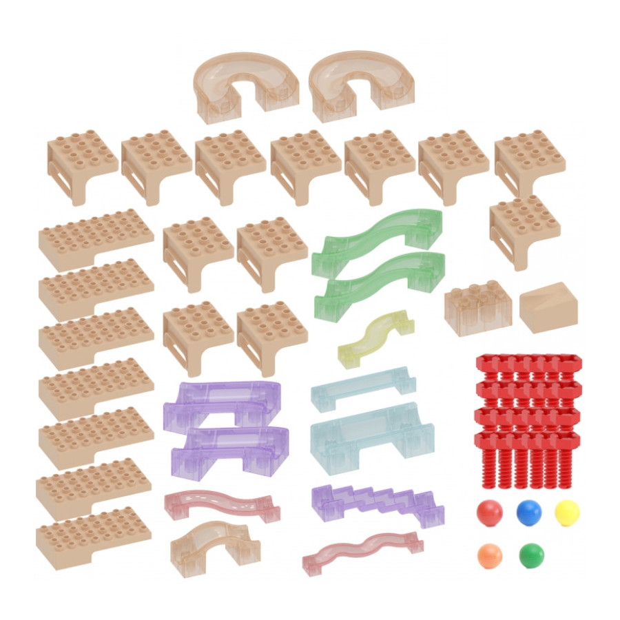 Tor dla pi艂ek do tablicy edukacyjnej STEM 63 el. / Masterkidz Tor dla pi艂ek do tablicy edukacyjnej STEM 63 el. / Masterkidz