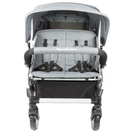 Wózek spacerowy do żłobka Lidoo City Grey 4-osobowy / Familidoo