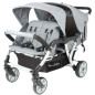 Wózek spacerowy do żłobka Lidoo City Grey 4-osobowy / Familidoo
