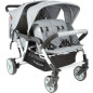 Wózek spacerowy do żłobka Lidoo City Grey 4-osobowy / Familidoo