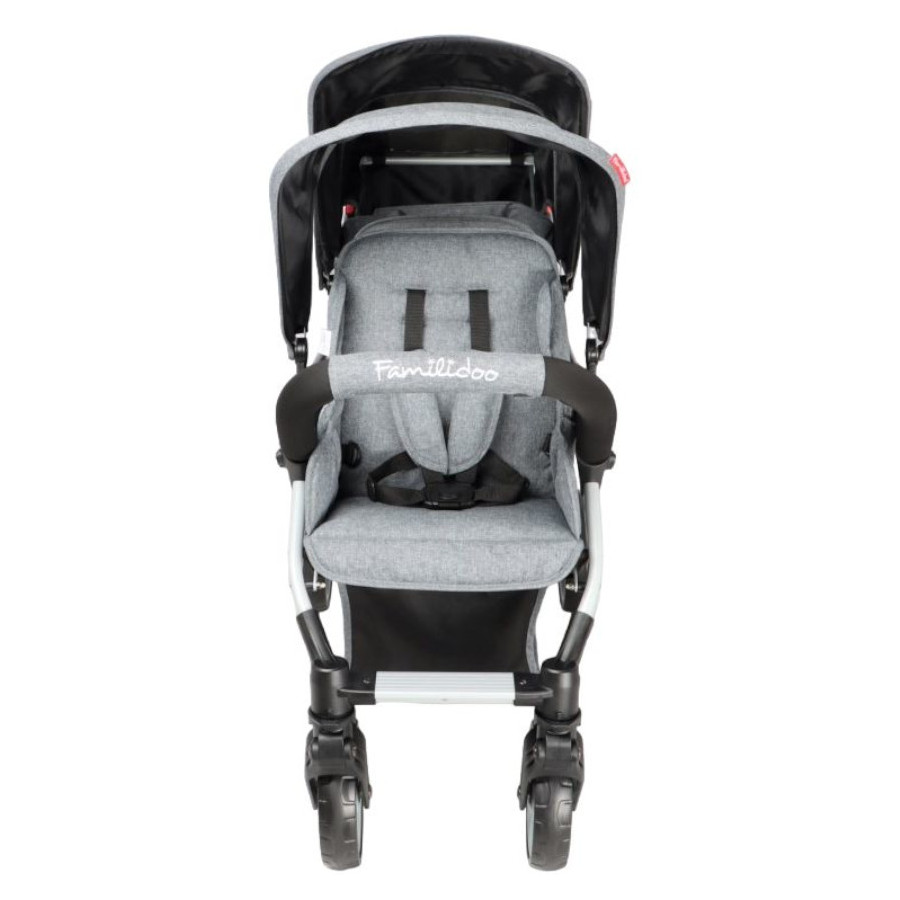 Wózek spacerowy do żłobka Lidoo Ergondrive Grey 3-osobowy / Familidoo