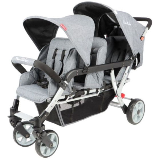 Wózek spacerowy do żłobka Lidoo Ergondrive Grey 3-osobowy / Familidoo