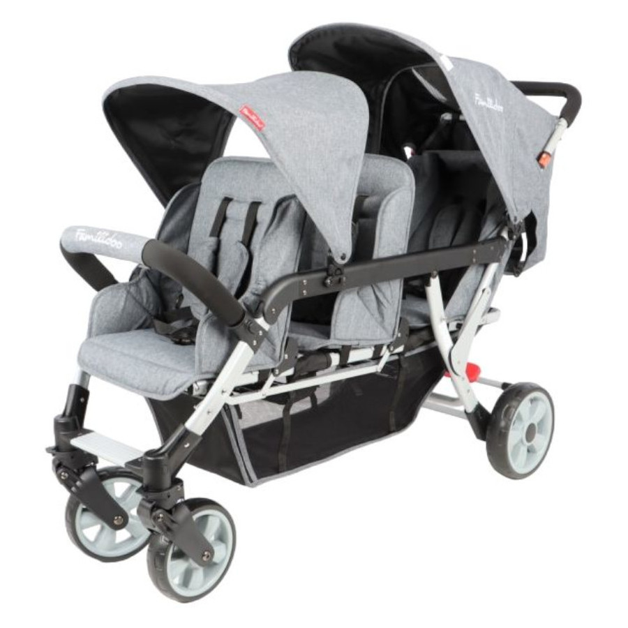 Wózek spacerowy do żłobka Lidoo Ergondrive Grey 3-osobowy / Familidoo