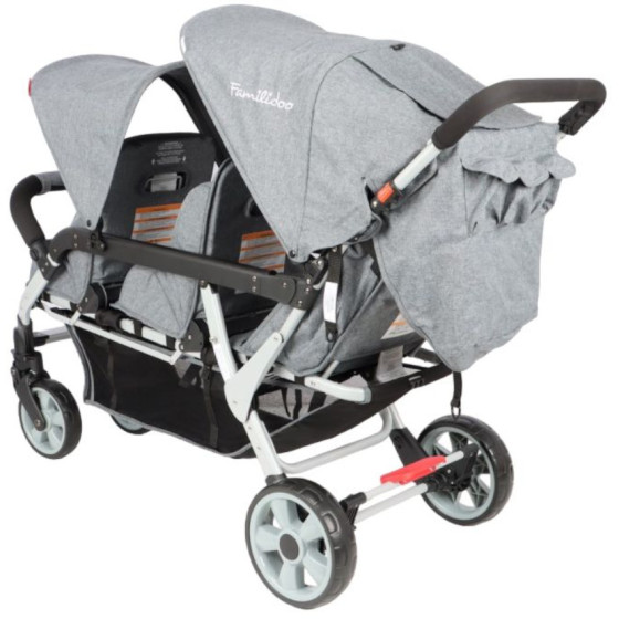 Wózek spacerowy do żłobka Lidoo Ergondrive Grey 3-osobowy / Familidoo