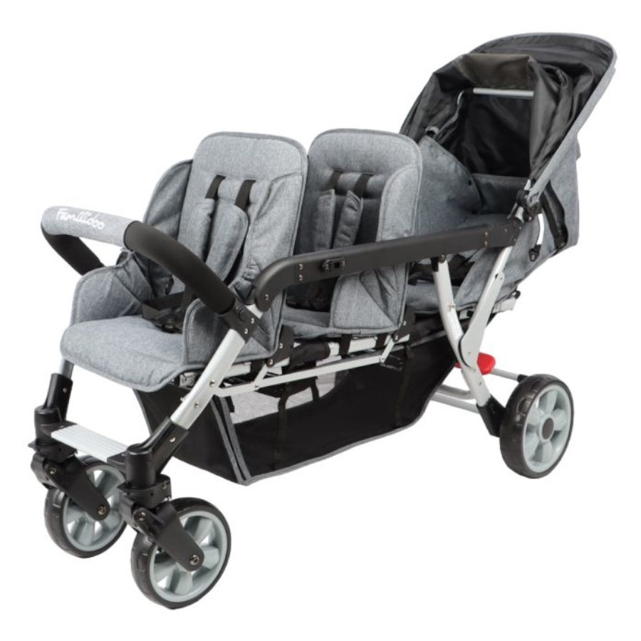 Wózek spacerowy do żłobka Lidoo Ergondrive Grey 3-osobowy / Familidoo