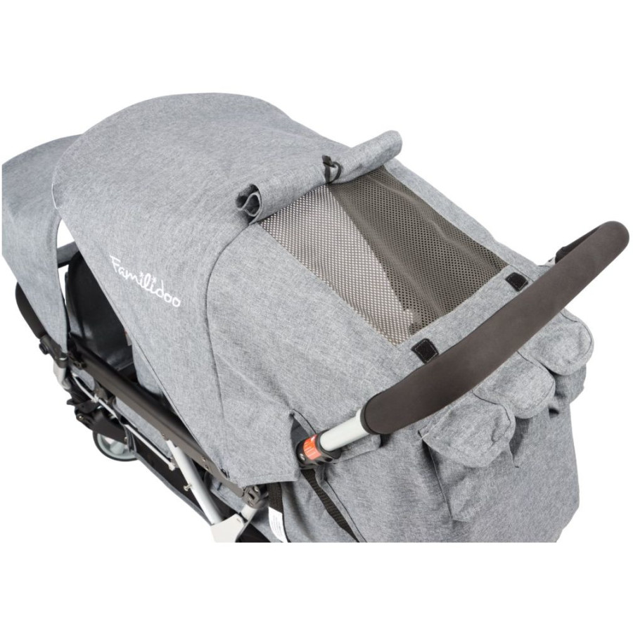 Wózek spacerowy do żłobka Lidoo Ergondrive Grey 3-osobowy / Familidoo