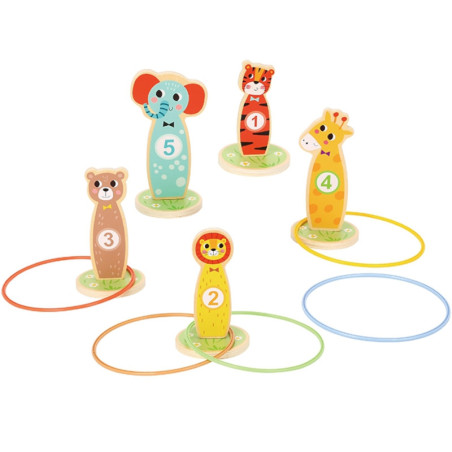 Gra zręcznościowa rzut do celu Zwierzątka 15 el. / Tooky toy