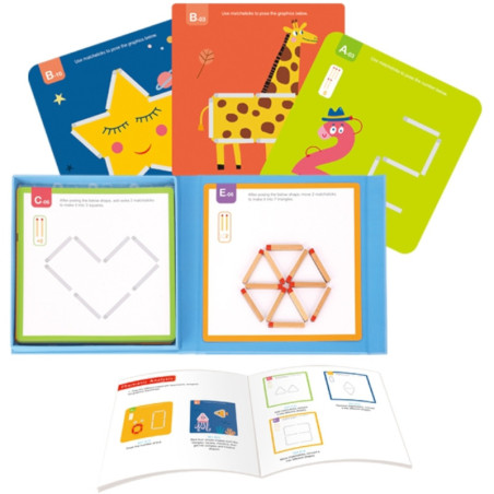 Układanka magnetyczna montessori z łamigłówkami 58 el. / Tooky toy
