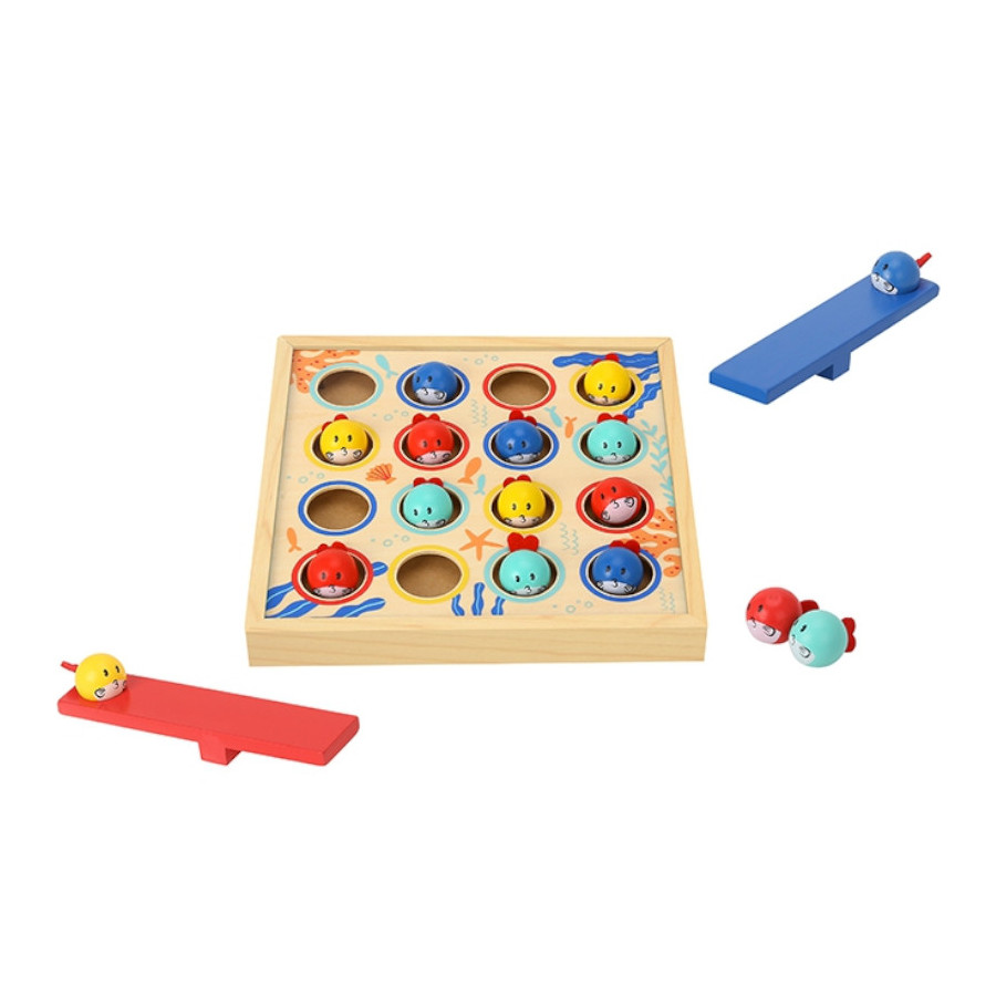 Gra zręcznościowa latające rybki 19 el. / Tooky toy Gra zręcznościowa latające rybki 19 el. / Tooky toy